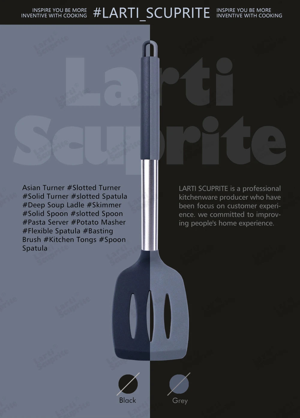 1 Pcs Silicone Kitchenware Kitchen Accessories Cooking Utensils Spatula Turner Heat-resistant Soup Spoon Shovel Pasta Colander