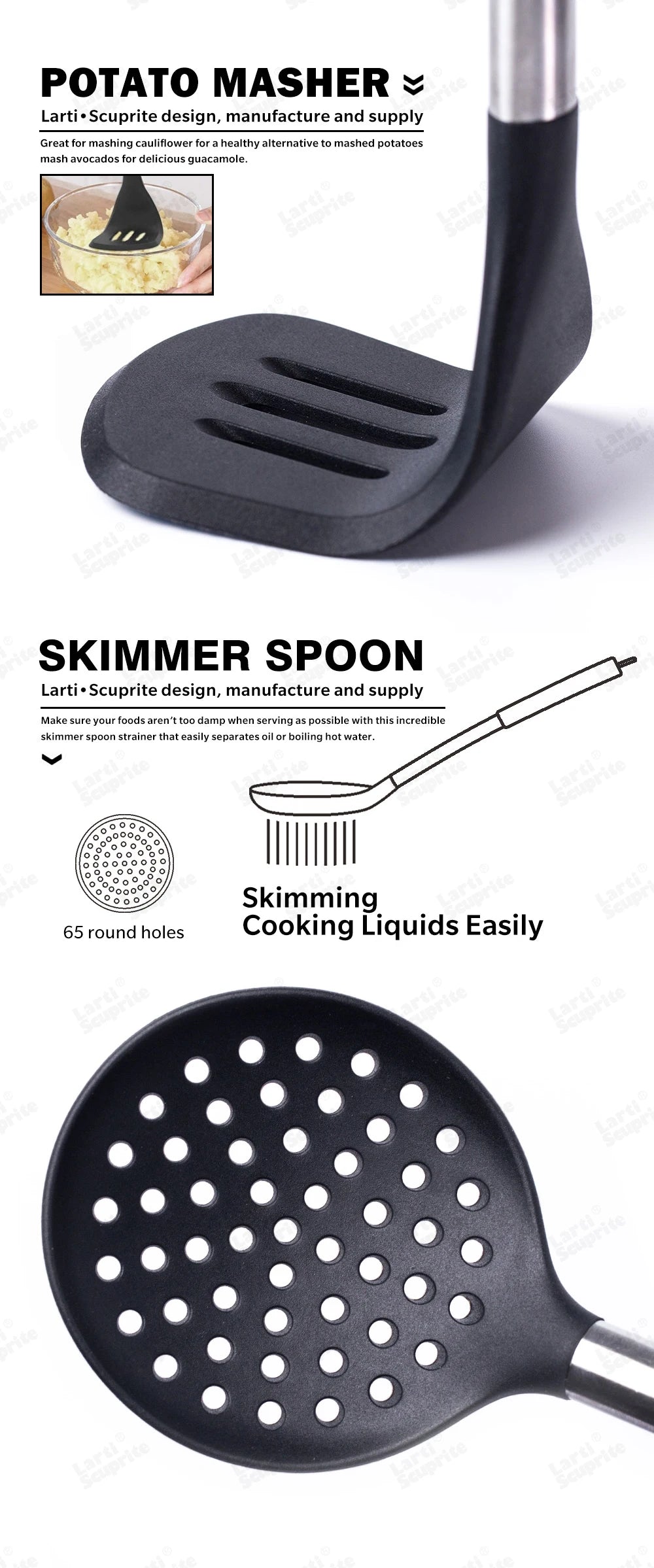 1 Pcs Silicone Kitchenware Kitchen Accessories Cooking Utensils Spatula Turner Heat-resistant Soup Spoon Shovel Pasta Colander