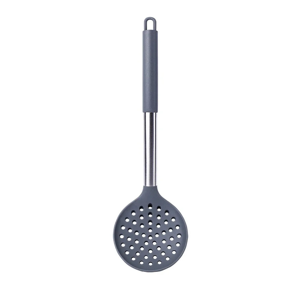 1 Pcs Silicone Kitchenware Kitchen Accessories Cooking Utensils Spatula Turner Heat-resistant Soup Spoon Shovel Pasta Colander