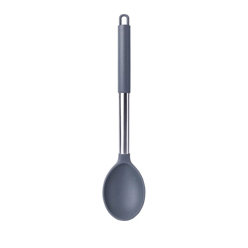 1 Pcs Silicone Kitchenware Kitchen Accessories Cooking Utensils Spatula Turner Heat-resistant Soup Spoon Shovel Pasta Colander