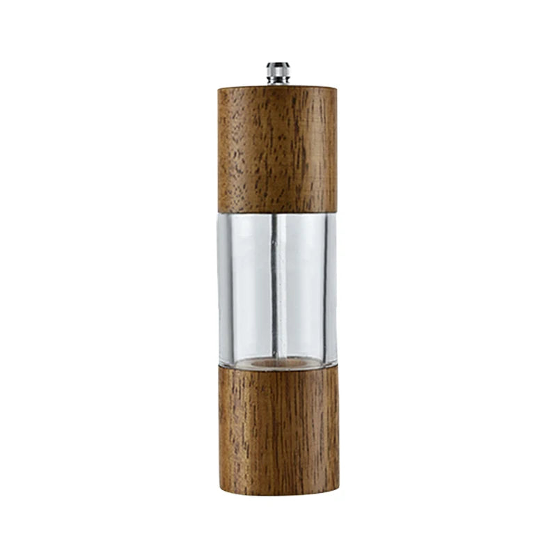 Salt and Pepper Grinder 2 in 1 Manual Wood Salt Pepper Mills with Adjustable Ceramic Grinding Spice Mill Kitchen Tool