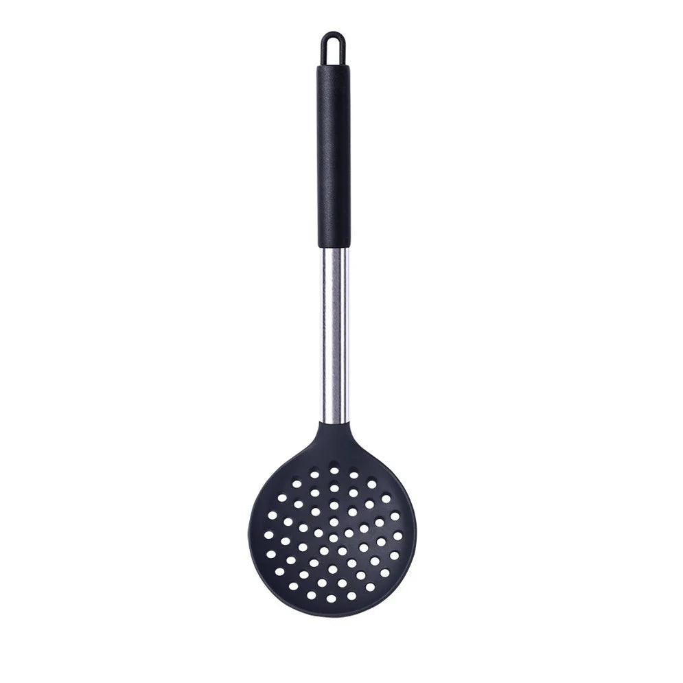 1 Pcs Silicone Kitchenware Kitchen Accessories Cooking Utensils Spatula Turner Heat-resistant Soup Spoon Shovel Pasta Colander