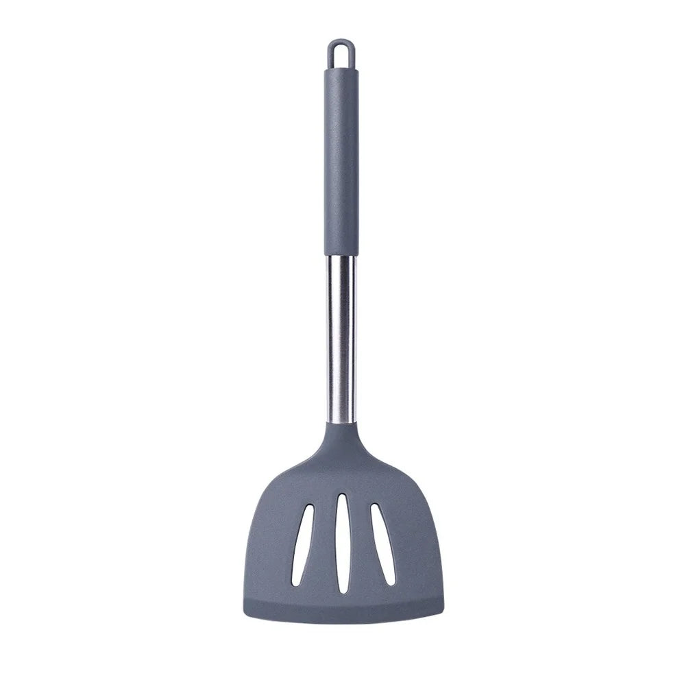 1 Pcs Silicone Kitchenware Kitchen Accessories Cooking Utensils Spatula Turner Heat-resistant Soup Spoon Shovel Pasta Colander