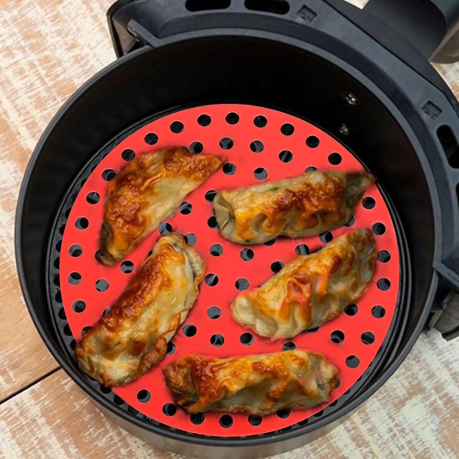 Air Fryer Silicone Pot Thick Reusable Silicone Square Air Fryer Liners Replacement of Parchment Liner Paper Air Fryer Basket