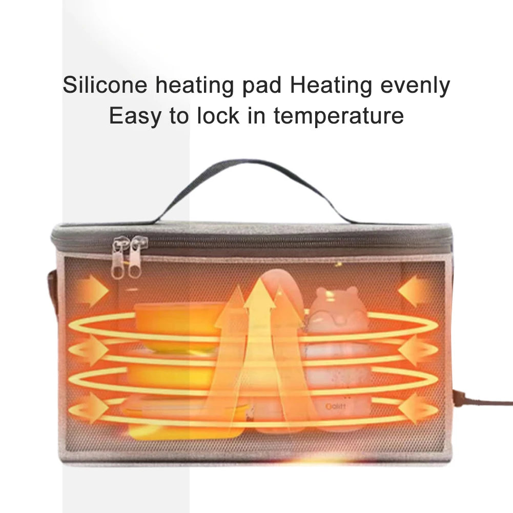 USB Rechargeable Portable Electric Lunch Bag Food Heater Warmer Portable Lunch Warmer Reusable Insulated Lunch Bag 3 Heat Levels