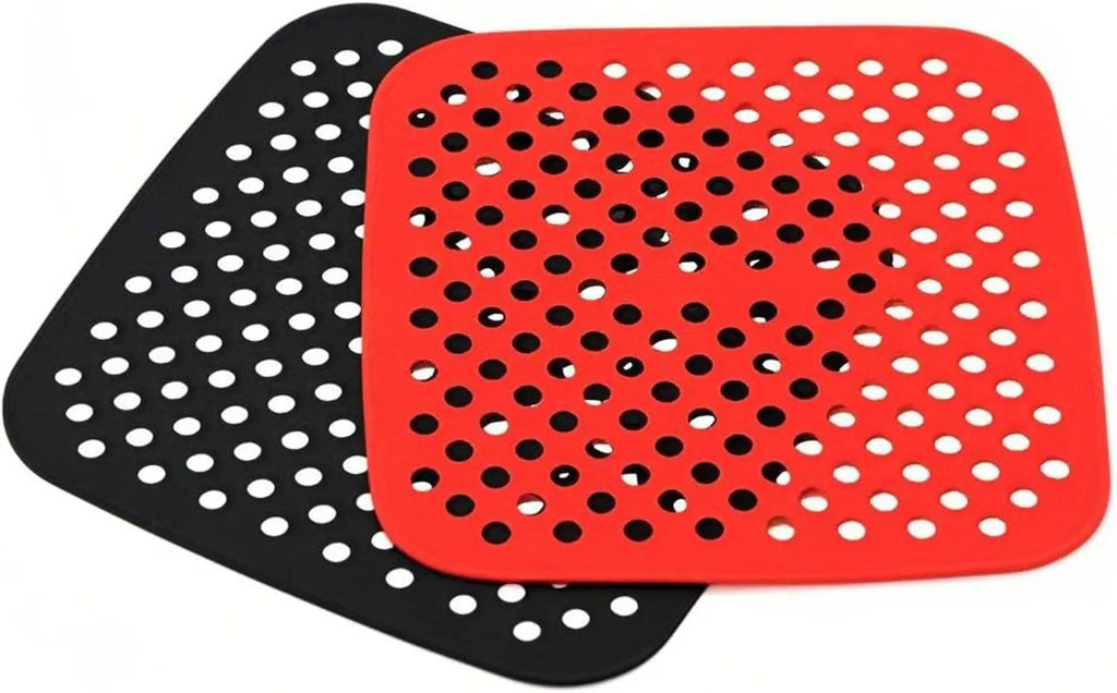 Air Fryer Silicone Pot Thick Reusable Silicone Square Air Fryer Liners Replacement of Parchment Liner Paper Air Fryer Basket