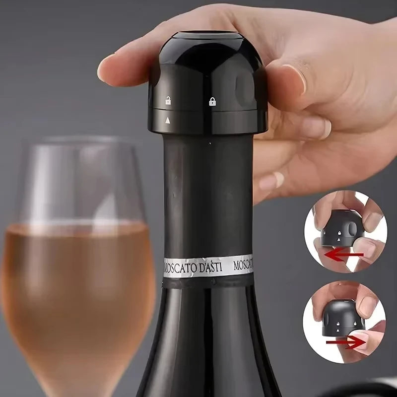 1/2pcs Sealing Red Wine Champagne Stoppers Rotating Leak Proof Reusable Leakproof Stoppers Domestic Kitchen Keep Fresh Tools