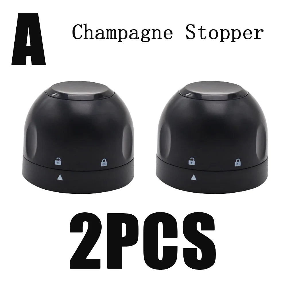 1/2pcs Sealing Red Wine Champagne Stoppers Rotating Leak Proof Reusable Leakproof Stoppers Domestic Kitchen Keep Fresh Tools