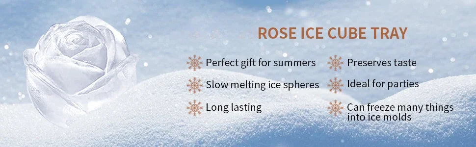 Food Grade Silicone Square Round Ice Cube Maker Diamond Rose Shaped Ice Cube Mold High Quality Ice Cube Tray for Making Drinks