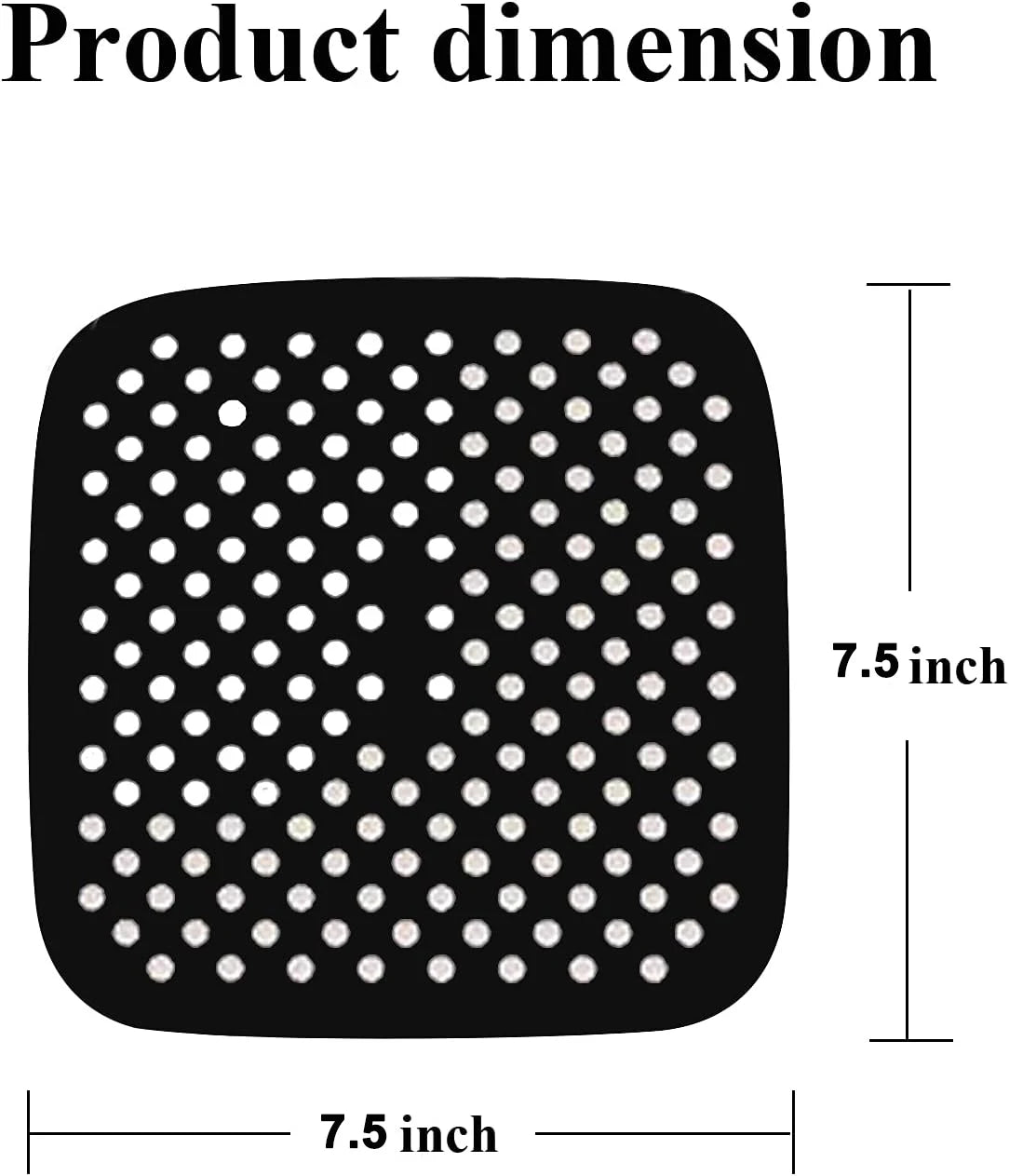 Air Fryer Silicone Pot Thick Reusable Silicone Square Air Fryer Liners Replacement of Parchment Liner Paper Air Fryer Basket