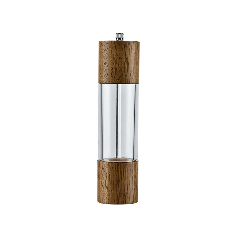 Salt and Pepper Grinder 2 in 1 Manual Wood Salt Pepper Mills with Adjustable Ceramic Grinding Spice Mill Kitchen Tool